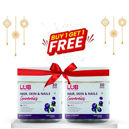 LUB Hair, Skin and Nail Gummies Festive Pack (Buy 1 Get 1)